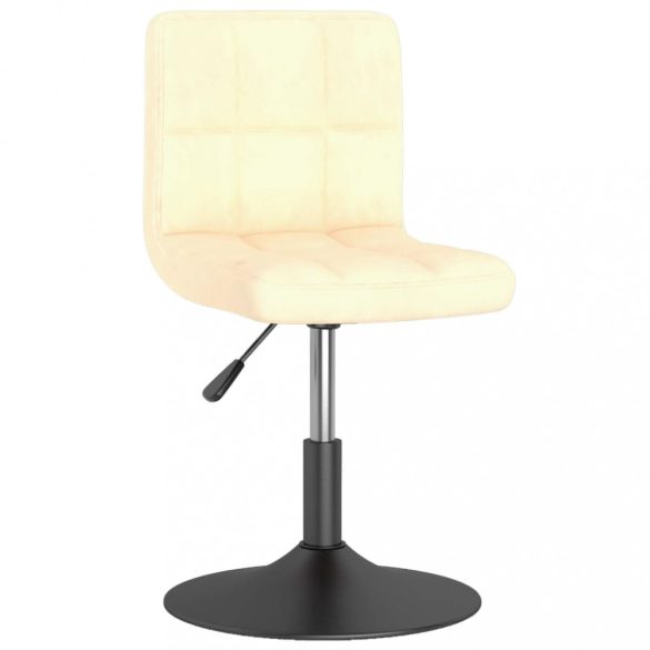 2 db krémszínű bársony forgó étkezőszék