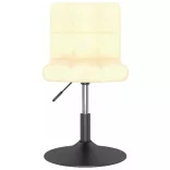 2 db krémszínű bársony forgó étkezőszék