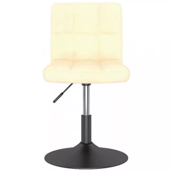 2 db krémszínű bársony forgó étkezőszék