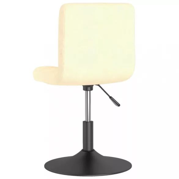 2 db krémszínű bársony forgó étkezőszék