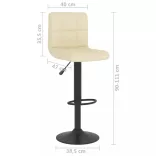 krémszínű szövet bárszék