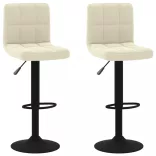 2 db krémszínű bársony bárszék