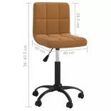 barna bársony forgó irodaszék