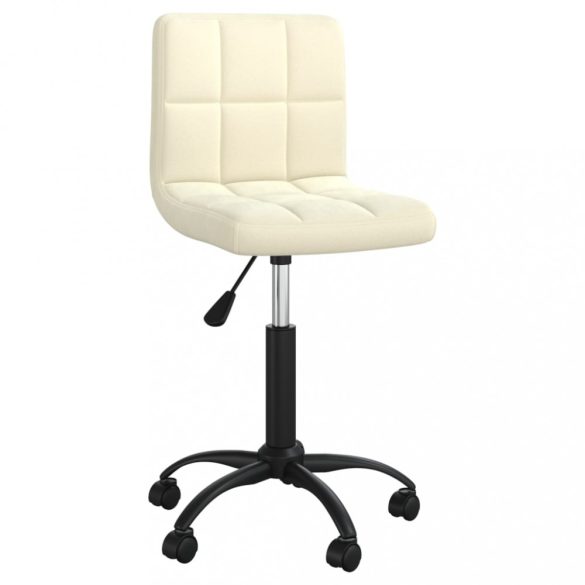 krémszínű bársony forgó irodaszék