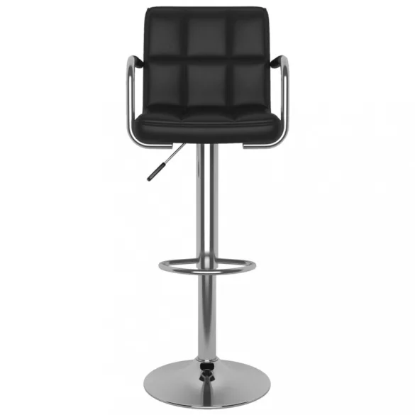 2 db fekete műbőr bárszék