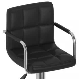 2 db fekete műbőr bárszék