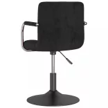 2 db fekete bársony forgó étkezőszék