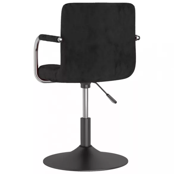 2 db fekete bársony forgó étkezőszék