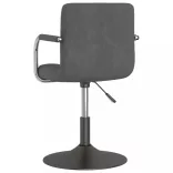 2 db sötétszürke bársony forgó étkezőszék