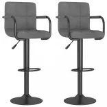 2 db világosszürke szövet bárszék