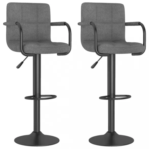 2 db világosszürke szövet bárszék