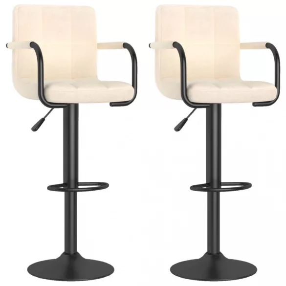 2 db krémszínű szövet bárszék