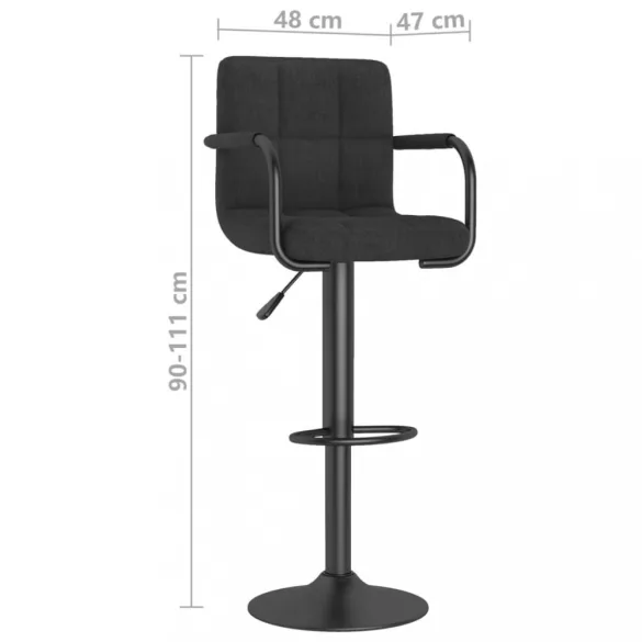 2 db fekete szövet bárszék