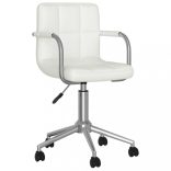 fehér műbőr forgó irodaszék