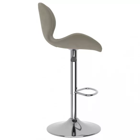 2 db világosszürke bársony bárszék