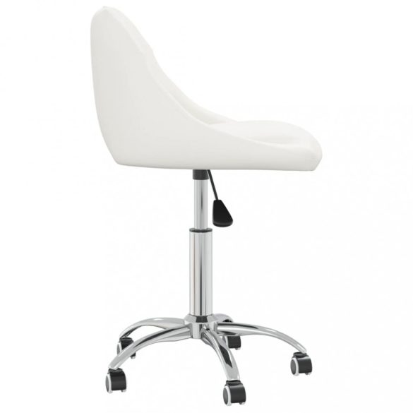 2 db fehér műbőr forgó étkezőszék