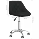 2 db fekete műbőr forgó étkezőszék