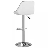 2 db fekete és fehér műbőr bárszék