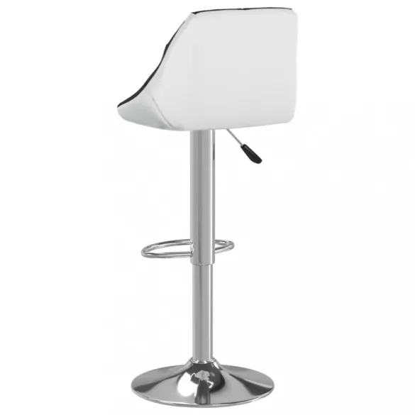 2 db fekete és fehér műbőr bárszék