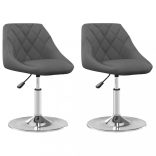 2 db sötétszürke bársony forgó étkezőszék