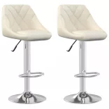 2 db krémszínű bársony bárszék