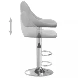 2 db világosszürke bársony bárszék