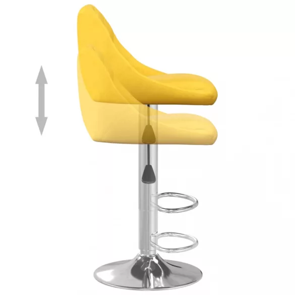 2 db mustársárga bársony bárszék