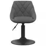 2 db sötétszürke bársony forgó étkezőszék