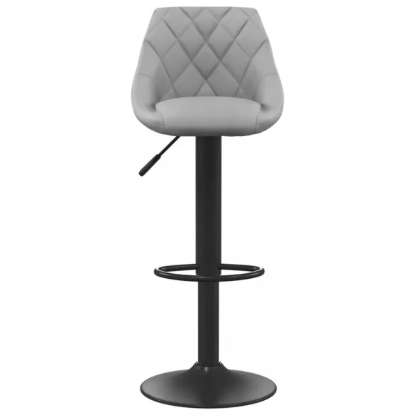 2 db világosszürke bársony bárszék