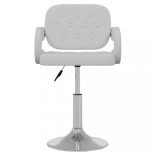 2 db fehér műbőr forgó étkezőszék