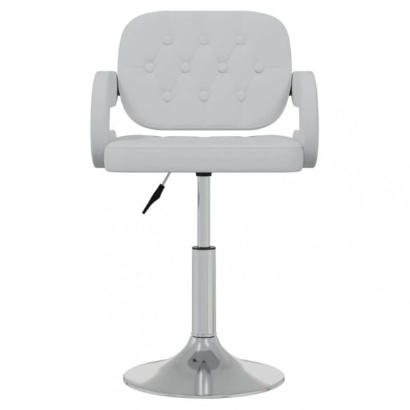 2 db fehér műbőr forgó étkezőszék