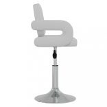 2 db fehér műbőr forgó étkezőszék