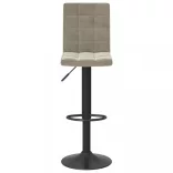 2 db világosszürke bársony bárszék