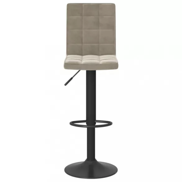 2 db világosszürke bársony bárszék