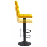 2 db mustársárga bársony bárszék