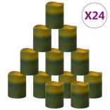 24 db lángmentes meleg fehér LED-es gyertya távirányítóval