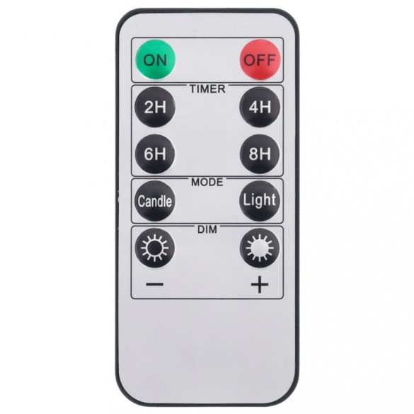 24 db lángmentes meleg fehér LED-es gyertya távirányítóval