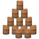 24 db lángmentes meleg fehér LED-es gyertya távirányítóval