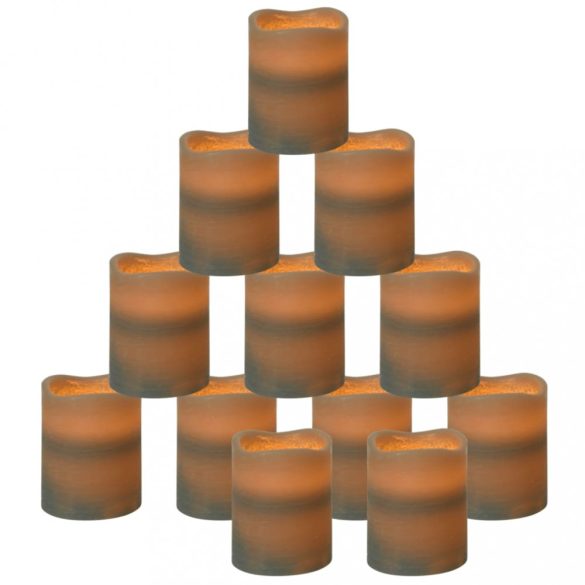 24 db lángmentes meleg fehér LED-es gyertya távirányítóval