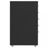 fekete fém mobil iratszekrény 28 x 41 x 69 cm
