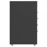 antracitszürke fém mobil iratszekrény 28 x 41 x 69 cm