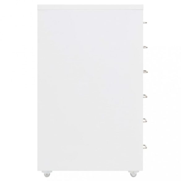 fehér fém mobil iratszekrény 28 x 41 x 69 cm