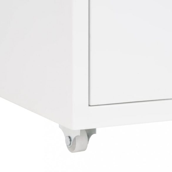 fehér fém mobil iratszekrény 28 x 41 x 69 cm