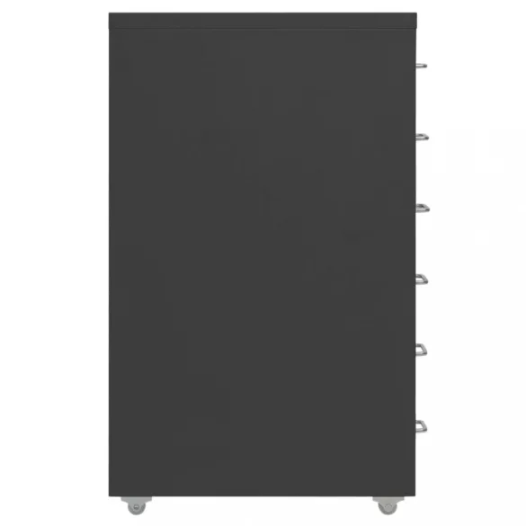 antracitszürke fém mobil iratszekrény 28 x 41 x 69 cm
