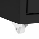 fekete fém mobil iratszekrény 28 x 41 x 109 cm