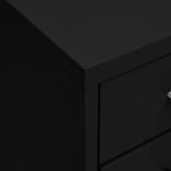 fekete fém mobil iratszekrény 28 x 41 x 109 cm