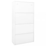 fehér acél tolóajtós irodai szekrény 90 x 40 x 180 cm