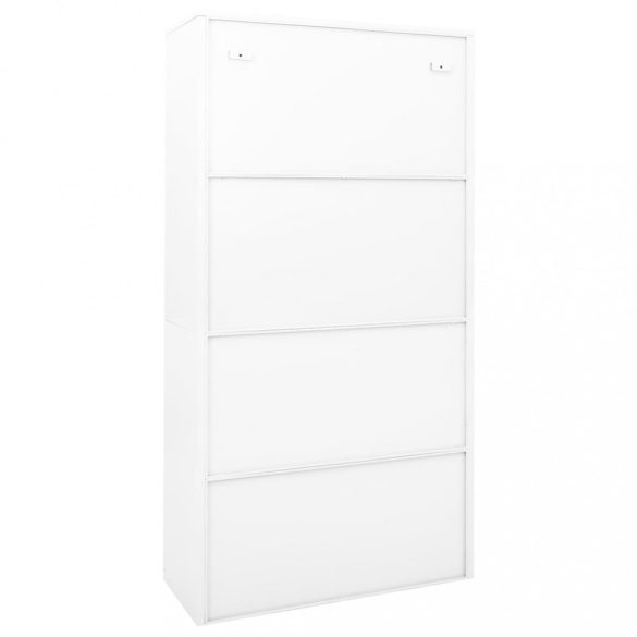 fehér acél tolóajtós irodai szekrény 90 x 40 x 180 cm