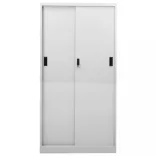 világosszürke acél tolóajtós irodai szekrény 90 x 40 x 180 cm