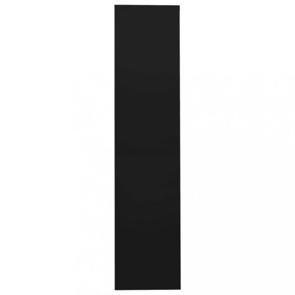 fekete acél tolóajtós irodai szekrény 90 x 40 x 180 cm